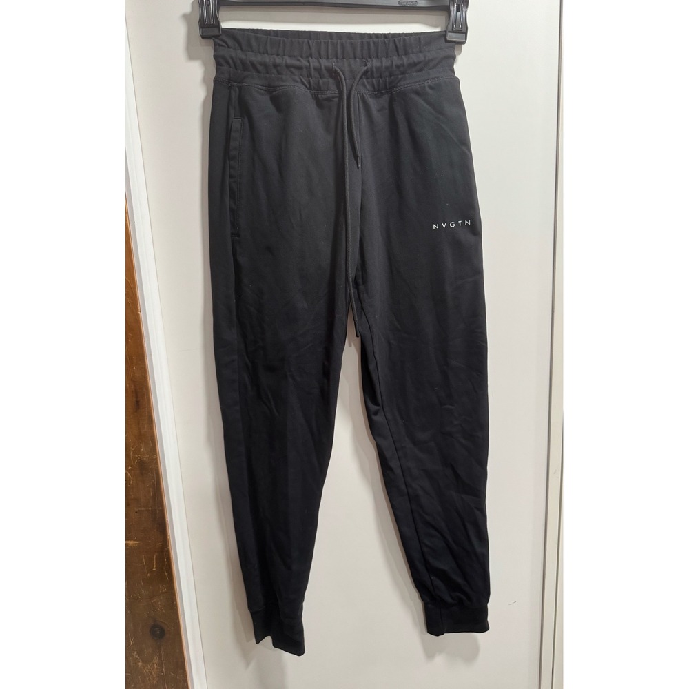 NVGTN Black Joggers Womens Medium Drawstring Elastic Waist Activewear Sweatpants